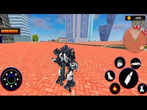 Grand Police Dog Robot Transform Game - Flying Car Games 2021 - Android Gameplay