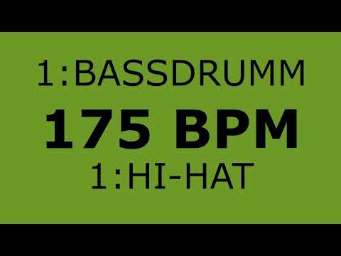 175 BPM Metronome bassdrum + Hi-Hat 1:1