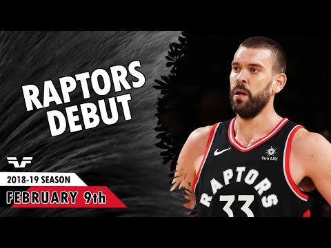 Marc Gasol Raptors DEBUT - 2019.02.09 - 7 Pts, 6 Rebs, 2 Stls