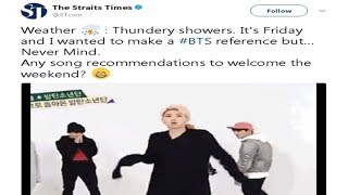 BTS fans respond enthusiastically to ST&#39;s weather tweet seeking song suggestions for the weekend