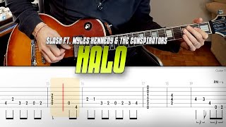Halo | Slash ft. Myles Kennedy | guitar cover with solo + live tabs