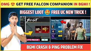 OMG 😍 Free Falcon Event Bgmi | Bgmi Ping Problem & Crash Fix | Free UC in Bgmi |Free Falcon in Bgmi
