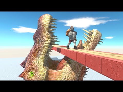 Run Away from Spinosaurus Wide Mouth - Animal Revolt Battle Simulator