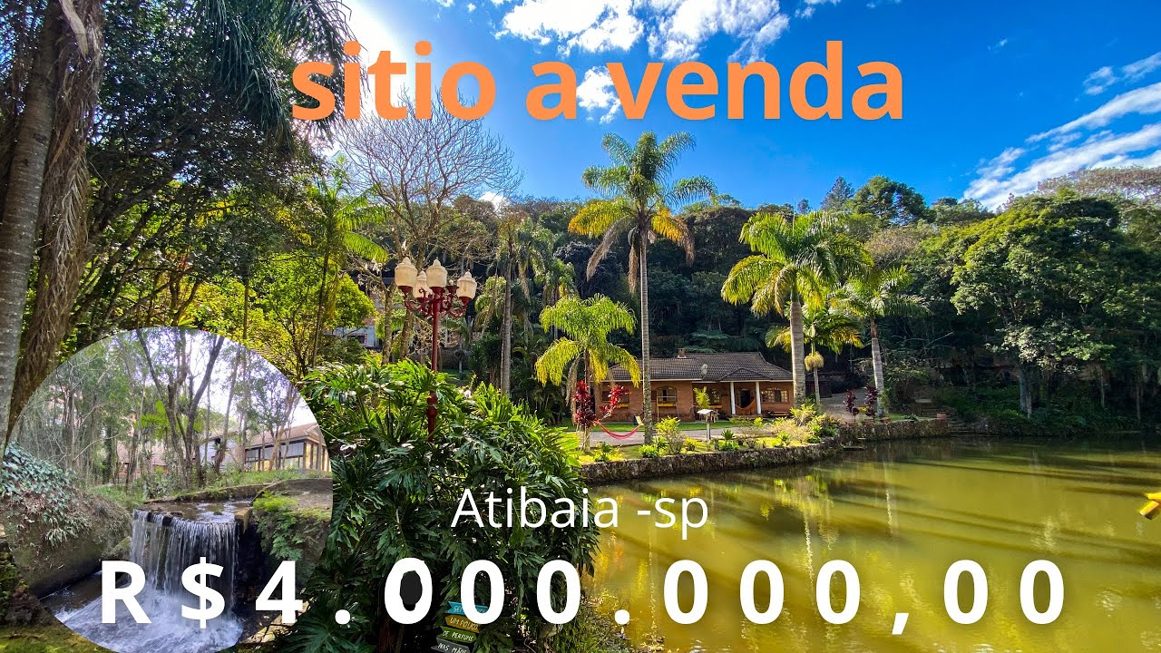 Sítio a venda com 2 lagos e cachoeira, um paraíso nas montanhas de Atibaia sp