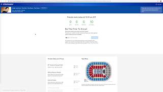 What a Ticketmaster Presale looks like on a desktop computer