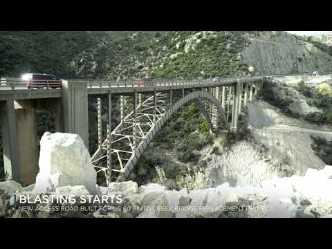 ADOT Pinto Creek Bridge Acess Road Blasts!