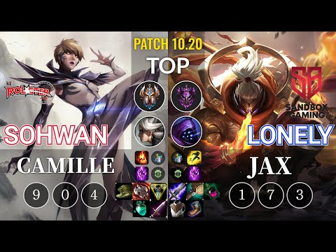 KT SoHwan Camille vs SB Lonely Jax Top - KR Patch 10.20