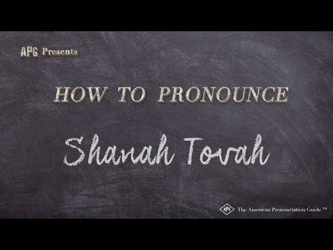 How to Pronounce Shanah Tovah (Real Life Examples!)