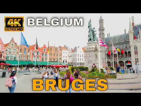 🇧🇪Bruges(Brugge) Belgium 4K - Medieval City Walking Tour 2022