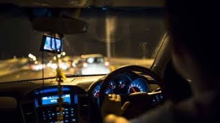 Shahrah-e-Faisal Car Driving Night View Karachi