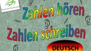 Deutsch: Zahlen hören Zahlen schreiben (Nummern, Ziffern) - german/tedesco/duits/tysk