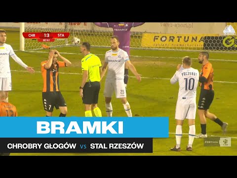 BRAMKI | Chrobry Głogów - Stal Rzeszów (13.11.2022)