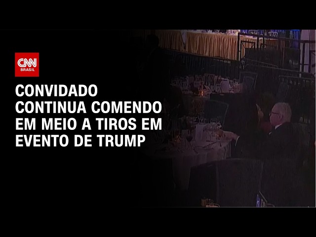 Convidado continuou a comer durante ataque a tiros em jantar de Trump | LIVE CNN