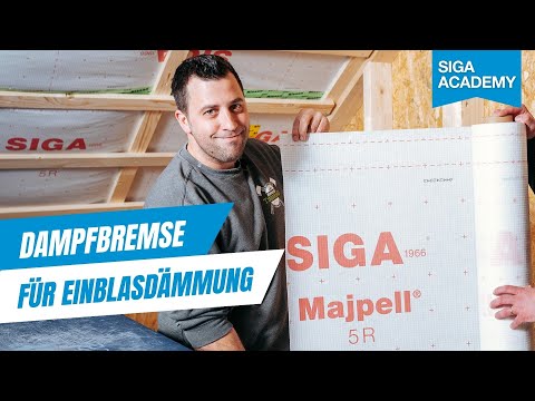 Zellulose Einblasdämmung mit der SIGA Majpell 5R Dampfbremse