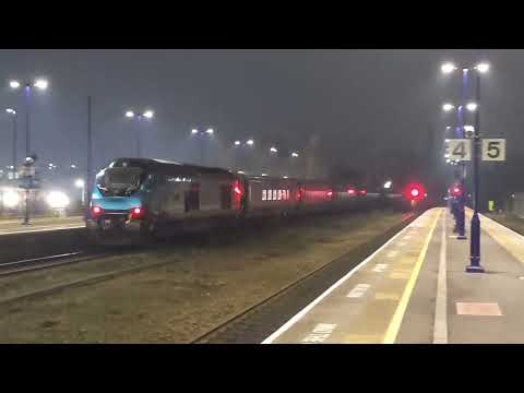 class 68 68026 Enterprise coasts through stalybridge with a TPE service to Liverpool lime street