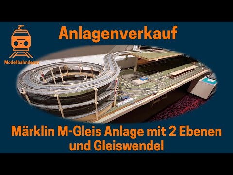 Kundenauftrag: Anlagenverkauf Märklin M-Gleis Anlage mit 2 Etagen und Gleiswendel