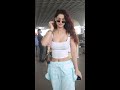 Smoking Hot Disha Patani Wears Plunging Tank Top Spotted At Mumbai Airport Shorts Viralvideo