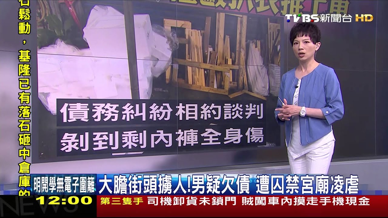 大膽街頭擄人!男疑欠債 遭囚禁宮廟凌虐