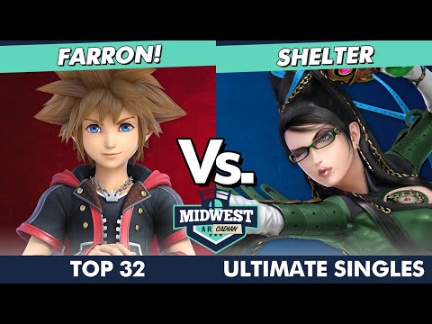 Midwest Arcadian 3 Top 32 - Farron! (Sora) Vs Shelter (Palutena, Bayonetta) SSBU Ultimate Tournament