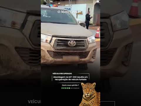 Abordagem na MT-242 resulta em recuperação de veículo furtado