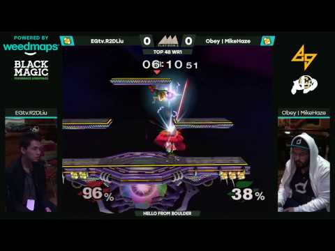 EGtv.R2DLiu (Green Fox) vs. Obey | MikeHaze (White Fox) | SSBM WR1 | FI2