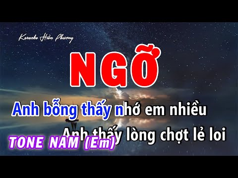 Ngỡ Karaoke Tone Nam (Mi thứ) | Karaoke Hiền Phương
