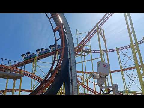 Off-ride footage of a Looping Star train