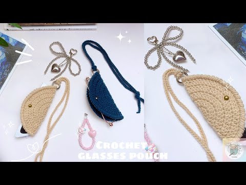 Easy crochet glasses pouch| Katee DIY
