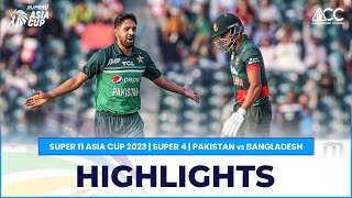 Super11 Asia Cup 2023  Super 4  Pakistan vs Bangla
