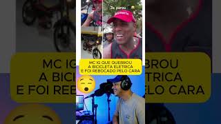 Mano Mc IG não tem jeito olha como ele sai na rua de bicicleta kkk 😱 #shorts