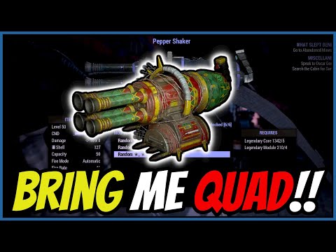 Fallout 76 : Crafting a Peppershaker BRING ME QUAD!