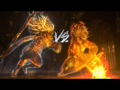 Archthrones Nameless War God VS Champion's Ashes Nameless King (Dark Souls 3 Boss VS Boss Mod)