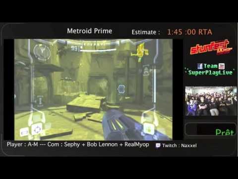 Metroid Prime (SPEEDRUN 1h14) -Player : A-M- [STUNFEST 2013] Coms : Sephy, RealMyop & Bob Lennon