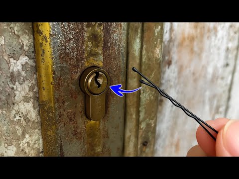 Part of a video titled Don't Call a Locksmith! Unlock Any Lock Without a Key Using a Bobby ...