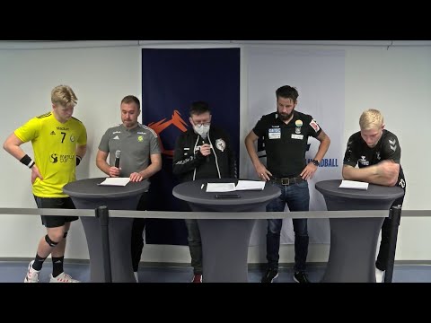 01.03.2022 Die Pk nach dem Spiel SC MAGDEBURG - IK SÄVEHOF