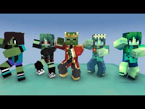 GANGNAM STYLE ZOMBİE ROYAL FAMlLY MONSTER SCHOOL MİNECRAFT ANlMATlON