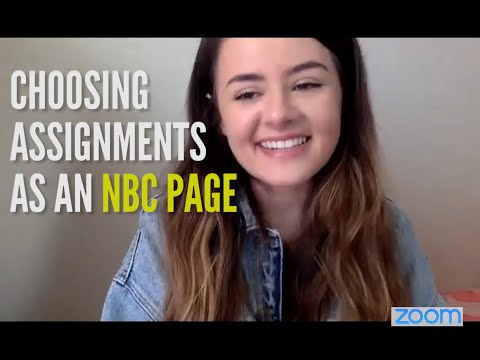CHOOSING ASSIGNMENTS AS AN NBC PAGE: Kristen Gorton (East Coast NBC Page)