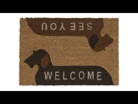 Kokos Fußmatte Welcome - See You Braun - Naturfaser - Kunststoff - 60 x 2 x 40 cm