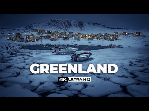 FLYING OVER GREENLAND 4K Ambient Drone Film + Music for beautiful relaxation.