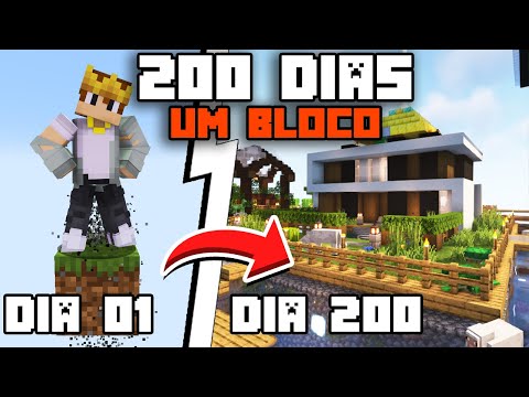 Eu Sobrevivi 200 Dias em UM BLOCO no Minecraft Hardcore - O Filme