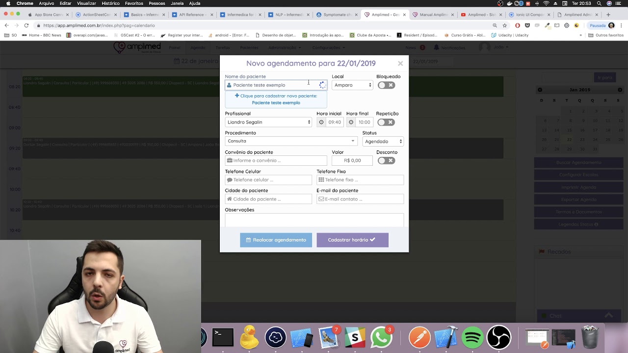Primeiros passos agenda - Recepção - Sistema para clínicas