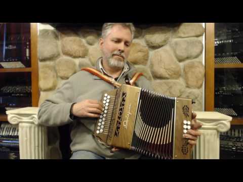 CASTSANDG8WN - Walnut Castagnari Sander Diatonic Accordion DG LMM 21 8 $2799