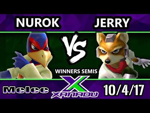 S@X 222 Melee - Nurok (Falco) Vs. Jerry (Fox) - Smash Melee Winners Semis - SSBM