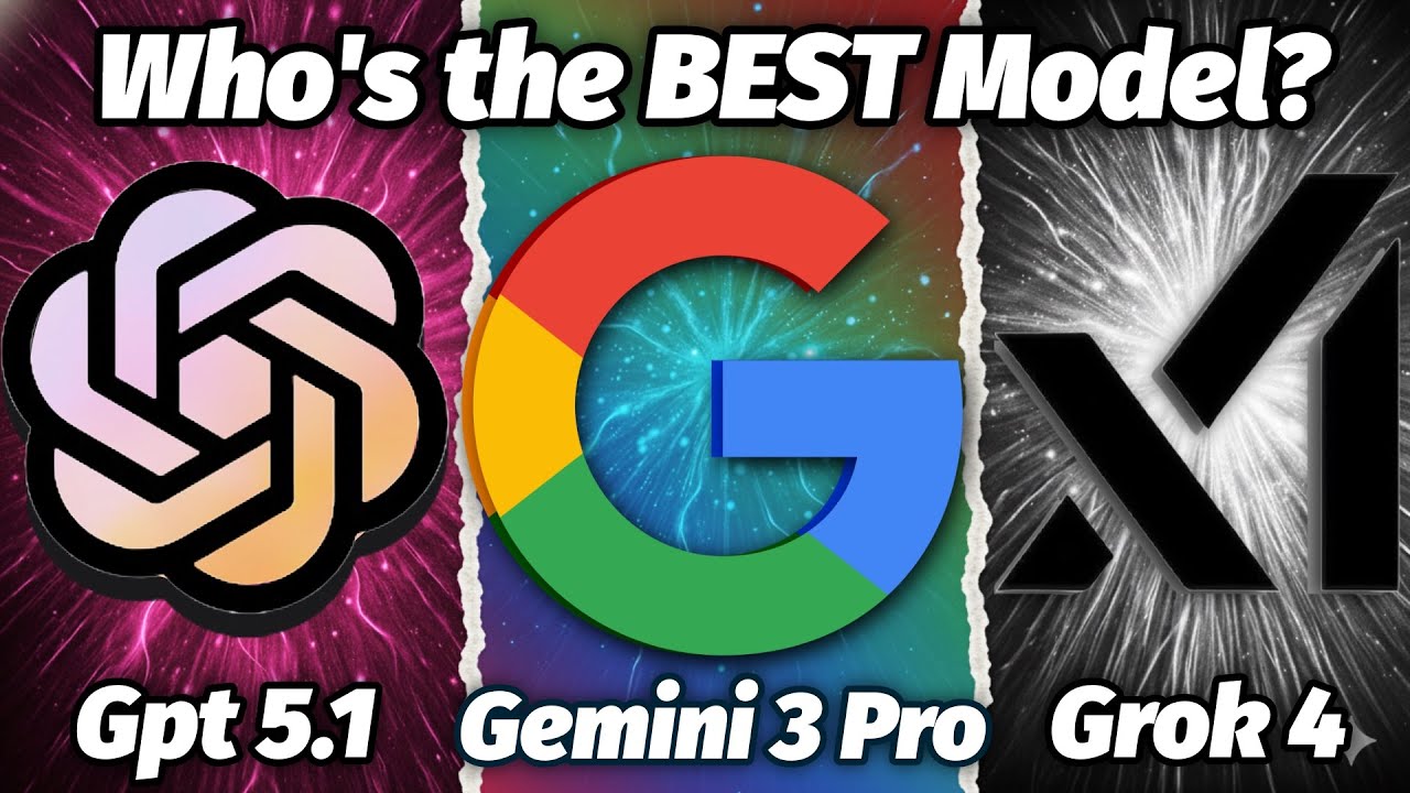 Ultimate Battle! Gpt5.1 vs Gemini 3 PRO vs Grok 4 | Who is the  best?