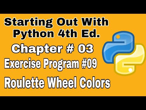 Starting Out With Python Chapter 3 Exercise Program 9 Roulette Wheel Colors Python Program