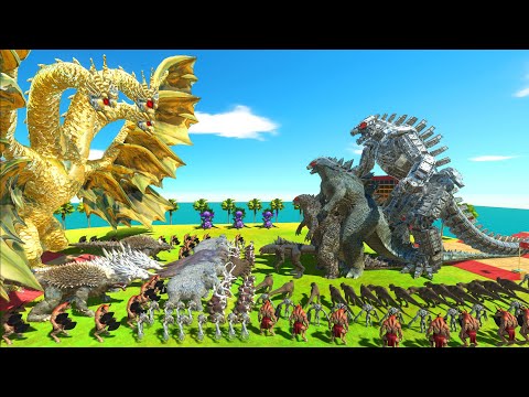 The Evolution Of MECHAGODZILLA Monster BOSS VS KING GHIDORAH x ANGUIRUS x BEWILDERBEAST - ARBS