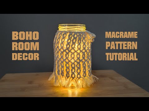 DIY Macrame Leaf Plant Hanger Lantern