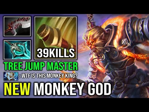 NEW MK GOD 39Kills Nonstop Godlike Master Tree Jump 1v5 Max Jingu Mid Monkey King Dota 2