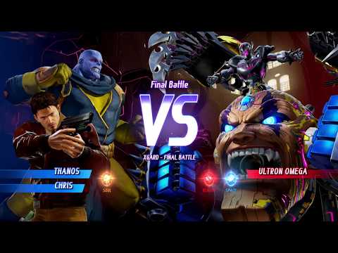 MARVEL VS. CAPCOM: INFINITE Thanos Alt.,Chris Redfield Alt. Gameplay In Arcade Mode