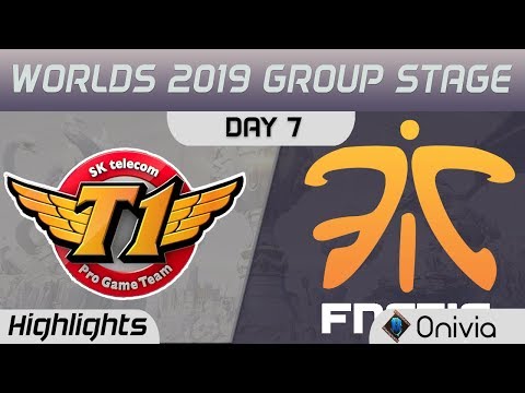 SKT vs FNC Highlights Worlds 2019 Main Event Group Stage SK Telecom T1 vs Fnatic by Onivia